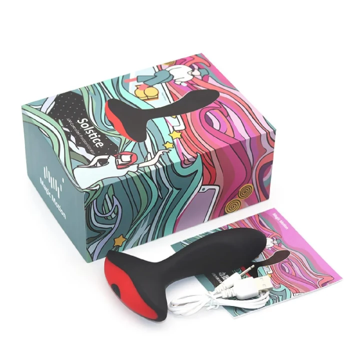 Masażer prostaty - Solstice, 132mm, aplikacja, 7 trybów wibracji, wodoodporny IPX6