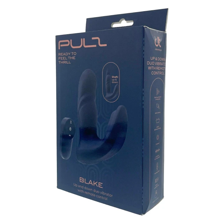 Wibrator podwójny PULZ BLAKE z pilotem, silikonu, wodoodporność IPX7, 2 silniki