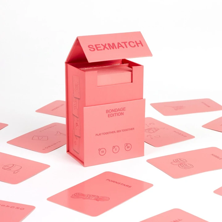 Gra karciana dla par Sexmatch Bondage Edition - 89 kart, wyzwania, 8 jokerów