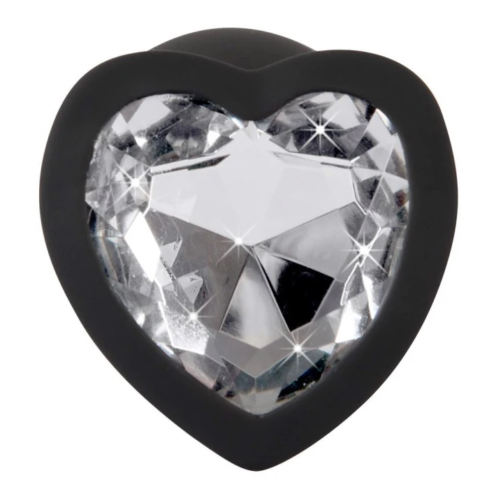 Wtyczka analna silikonowa, 7,3 cm, średnica 2,8 cm, z sercem, dla początkujących