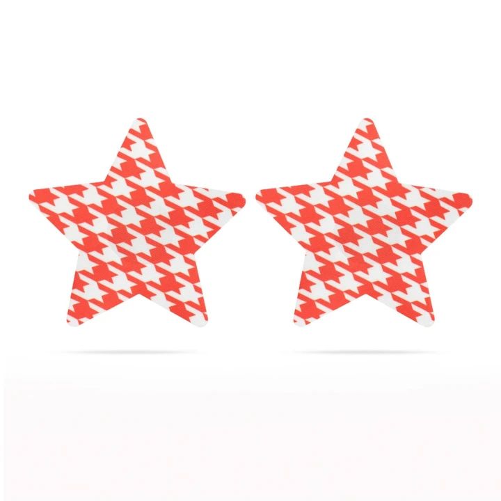 Nakładki na sutki Samoprzylepne Satynowe 8.2 cm - Zestaw 2 Par Gwiazdy