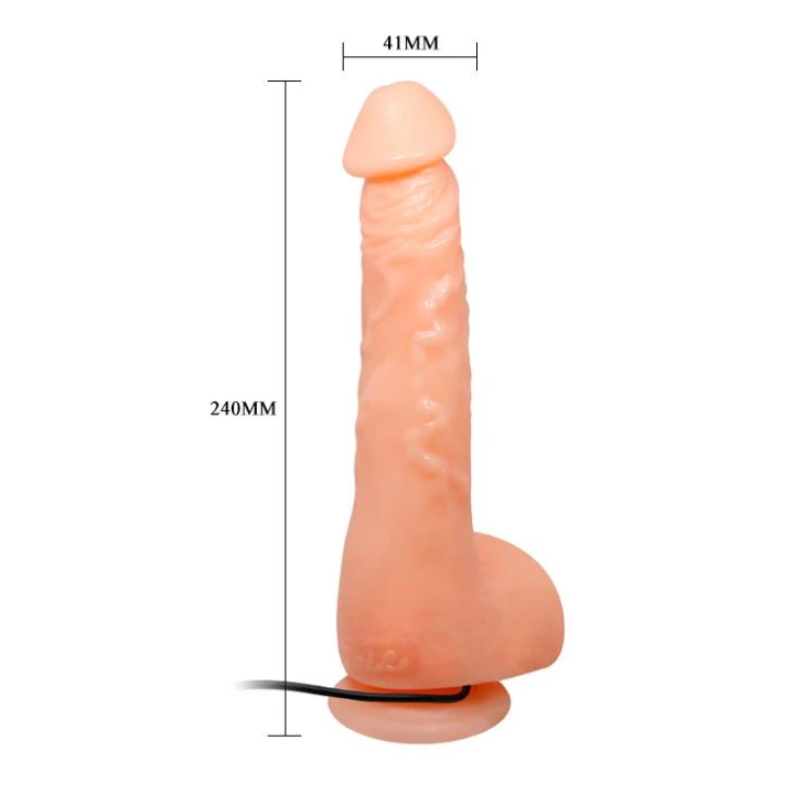 Dildo BAILE-JASSON 9.8'' z przyssawką, zdalne sterowanie, realistyczny TPR