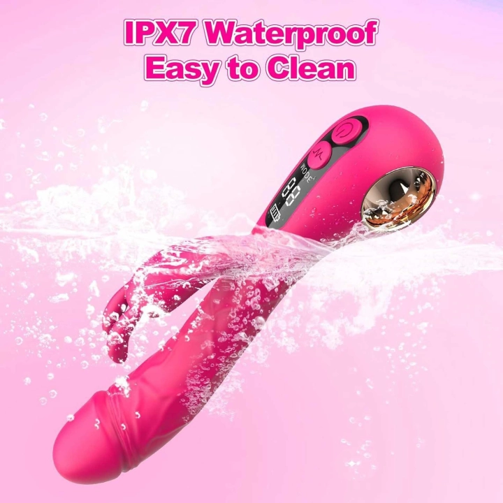 Wibrator króliczek Rabbit G-Spot Dual - silikon 2w1, 9+9 trybów, IPX7, USB magnetyczne