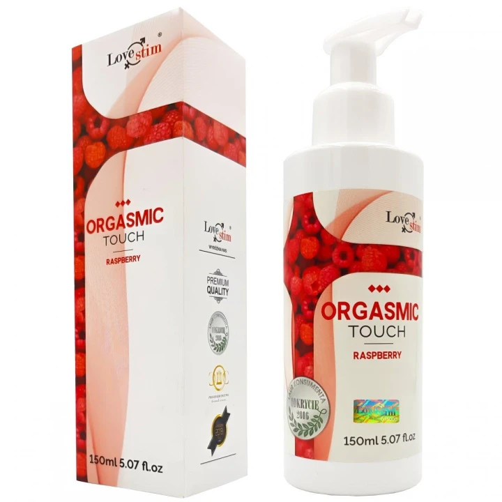 Żel do masażu erotycznego LoveStim ORGASMIC TOUCH, malinowy, 150 ml, nawilżanie, wysoka jakość