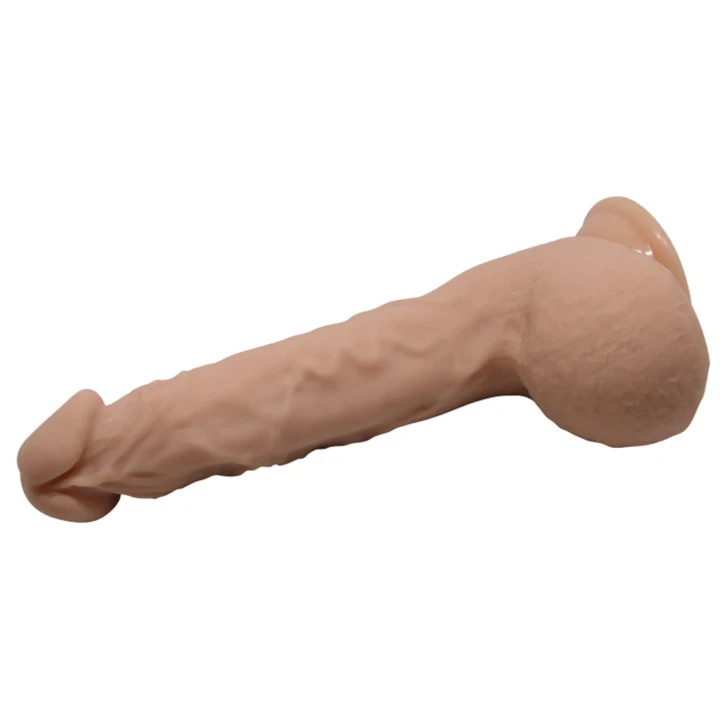 Dildo BAILE - 9,8'' TPR, zakrzywiony trzon, przyssawka do mocowania