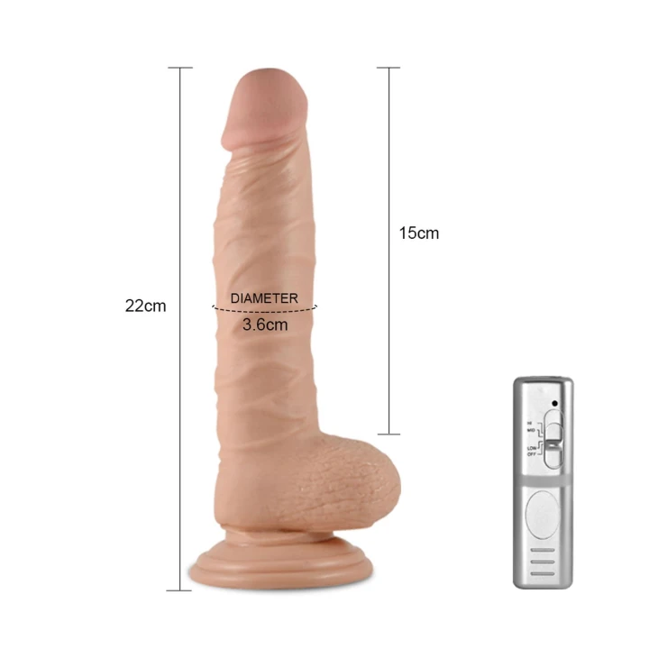 Dildo Love Toy 8,5 cala, 3 prędkości wibracji, realistyczna tekstura
