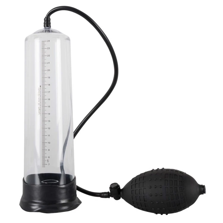 Pompka próżniowa do penisa MB Professionals z miarką 25 cm, silikonowy mankiet