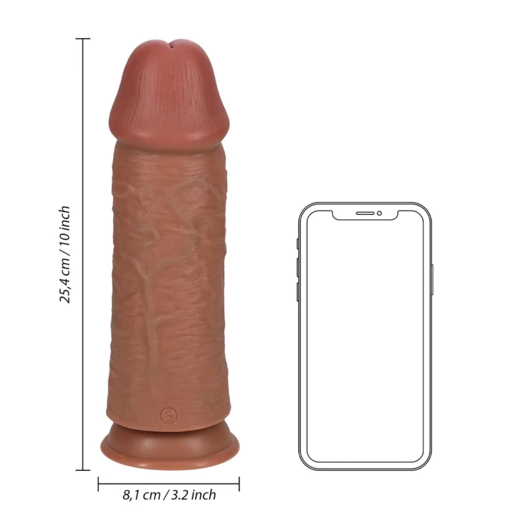 Dildo RealRock, 25,4 cm, mocna przyssawka, realistyczny kształt, miękka powierzchnia