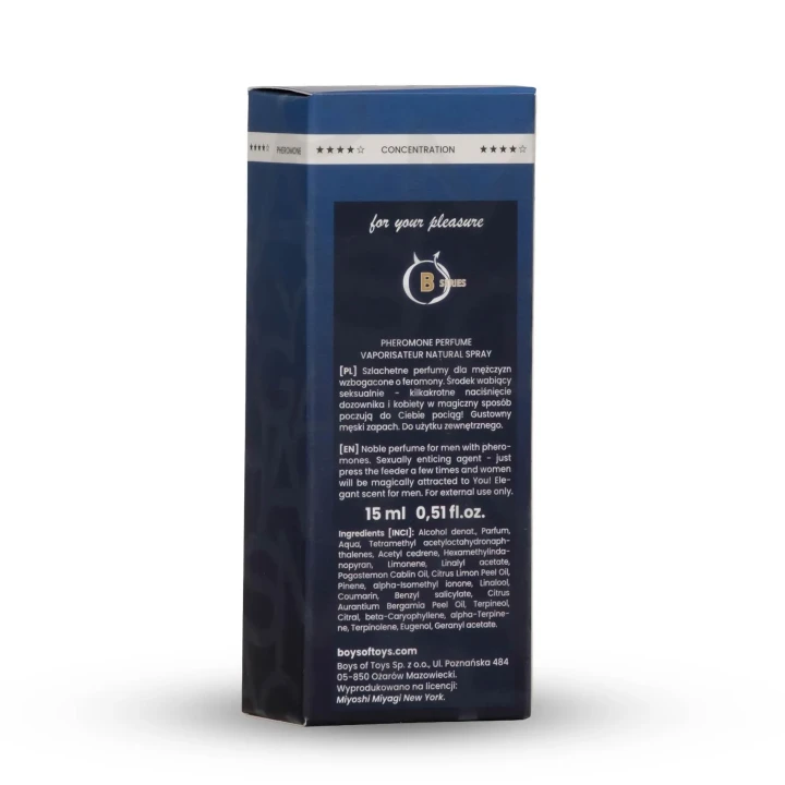 Perfumy Feromonowe Miyoshi Miyagi INSTINCT 15ml, Męski Zapach, Erotyczna Kompozycja