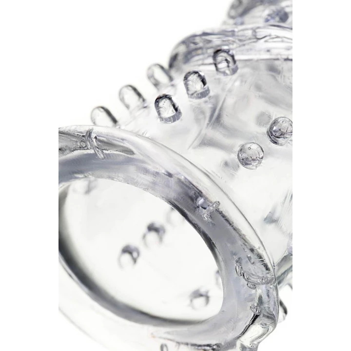 Osłona na penisa A-TOYS, TPR, elastyczna, przezroczysta, 15,5 cm