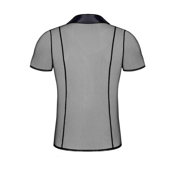 Polo REGNES FETISH PLANET — siateczka transparentna, wetlook, zamek XL