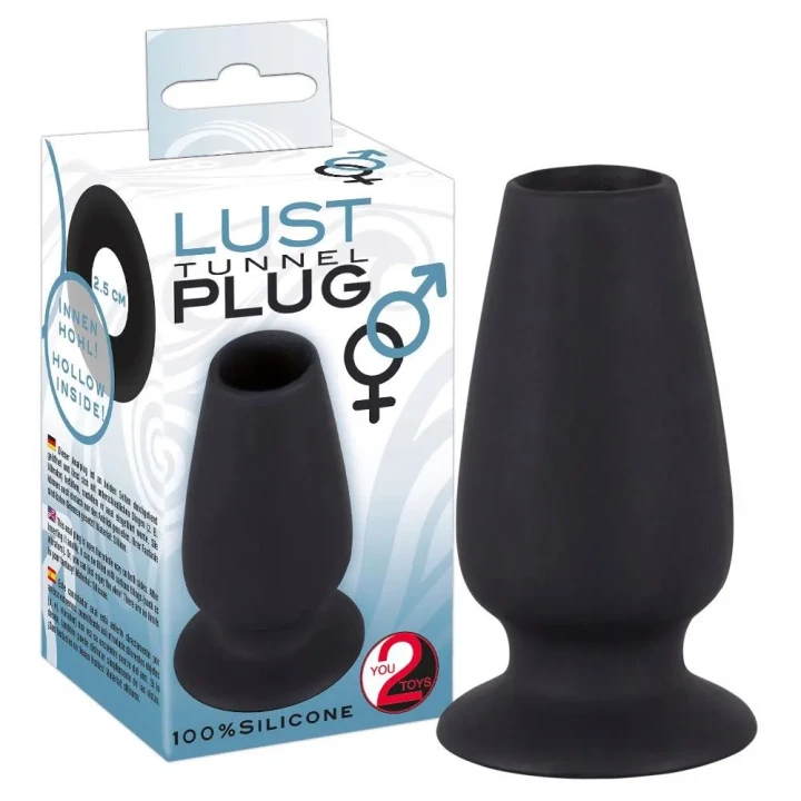 Zatyczka analna - Lust Tunnel Plug M, Silikon, 10 cm długości, 3-5 cm średnicy
