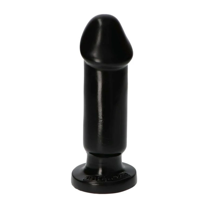 Dildo Caio Black - 13 cm, 5 cm średnicy, przyssawka, wodoodporny, włoskie wykonanie