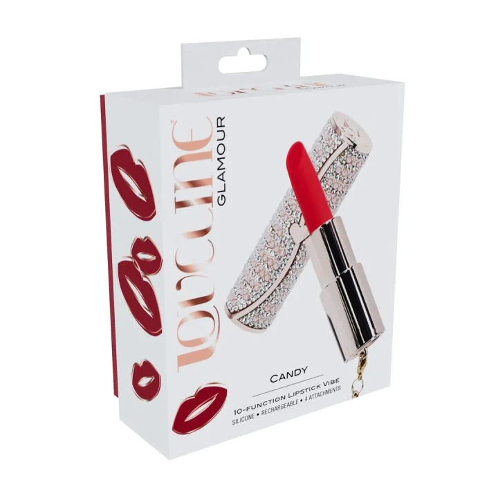 Wibrator do ust Candy - Mini, 5 trybów, w etui, różowy