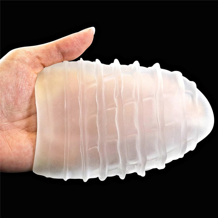Masturbator męski Giant Egg Ripples - TPE, długość 13 cm, elastyczny rękaw