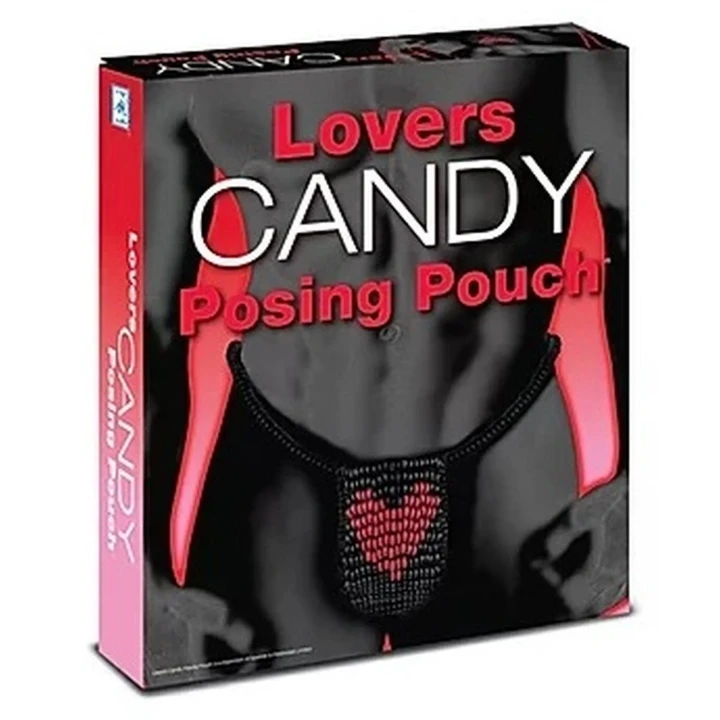 Stringi męskie z koralików cukierków - Zmysłowe serce, Słodkie i pikantne doznania