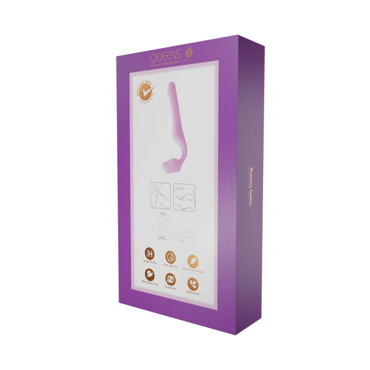 Dildo bez paska Strap-On Queens S, silikon, 18,4 cm, wodoodporny