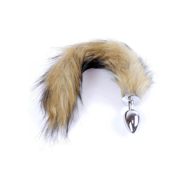 Wtyczka analna Plug-Fox TAIL XL - stal nierdzewna, długość 45 cm, puszysty ogon
