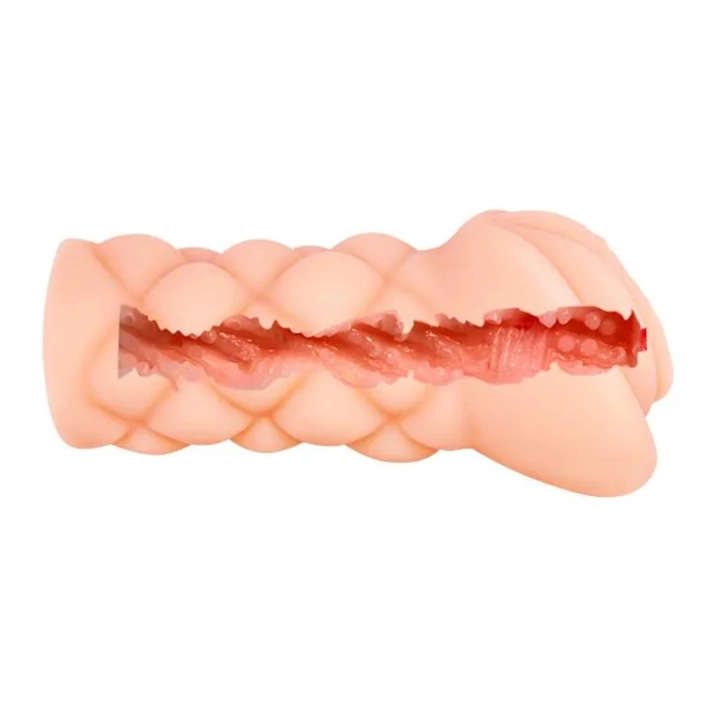 Masturbator Waginalny CRAZY BULL - Michelle, Silikon TPR, Wibracje, Prążkowana Tekstura