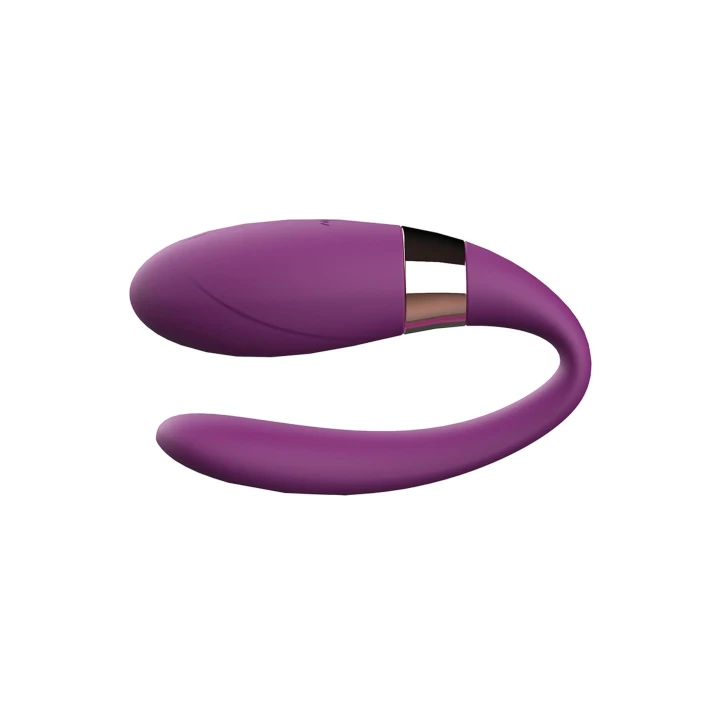 Stymulator łechtaczki V-Vibe Purple, silikon medyczny, 7 funkcji, pilot bezprzewodowy