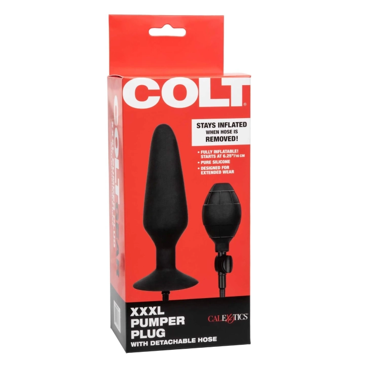 Wtyk analny COLT® XXL z miękkiego silikonu, z odłączanym wężem, 16 cm długości