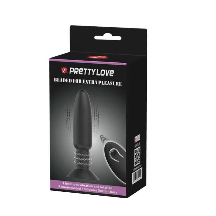 Wtyczka analna - Pretty Love, 4 wibracje, 4 obroty, wodoszczelna, USB rechargeable