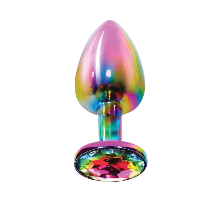 Wtyk analny TOYJOY Twilight Booty Jewel, aluminium, goździkowy, 7.2 cm