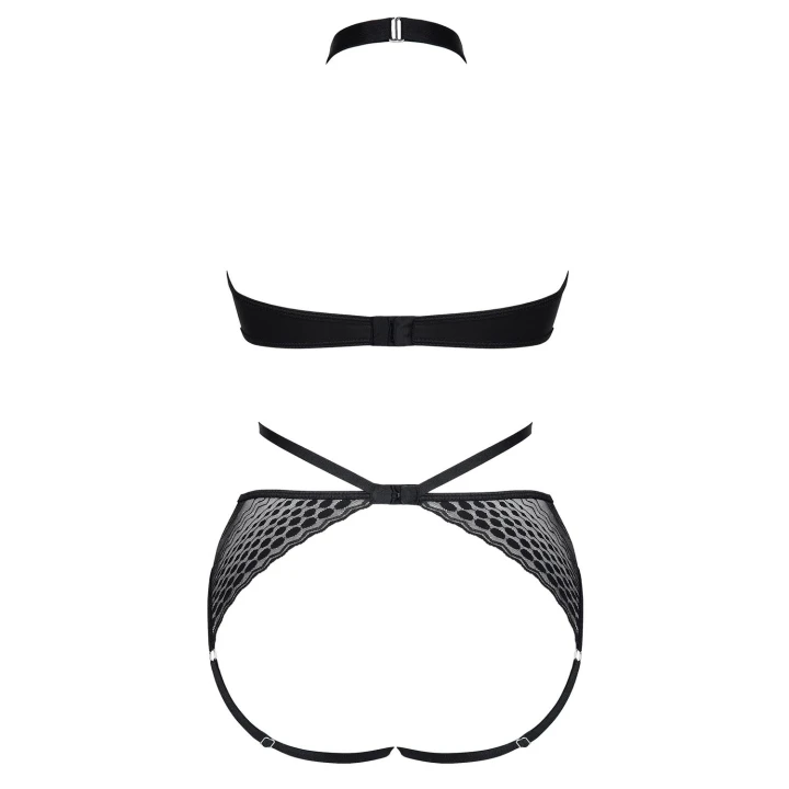 Body DEMONIQ Kolekcja Lady X Perla M, czarny, elastyczna koronka, seksowny fason