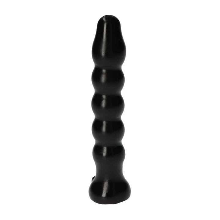 Korek analny Gaio Black, 13 cm, gładki, z przyssawką, wysoka jakość włoska