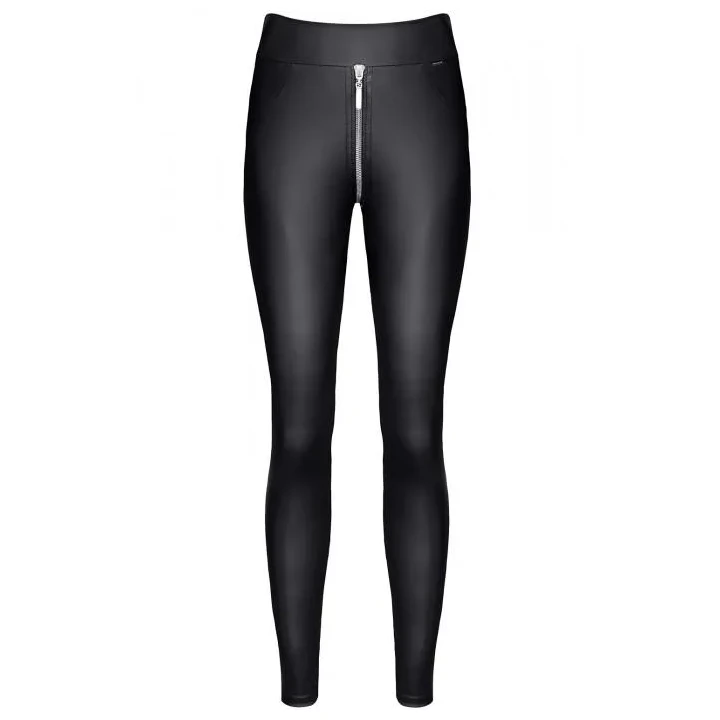 Leginsy Bielizna - DEMONIQ Kolekcja Silver Touch z wetlook'a, czarne, rozmiar L