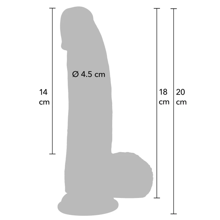 Dildo INFERNO HIDDEN DESIRE, płynny silikon, 18 cm długości, realistyczny wygląd