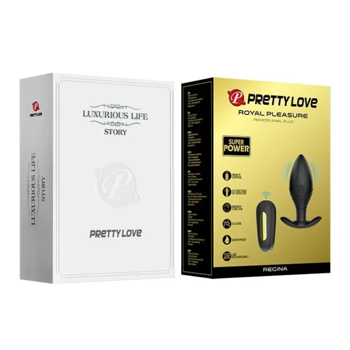 Wtyczka analna - PRETTY LOVE REGINA, 12 programów wibracji, matowe wykończenie