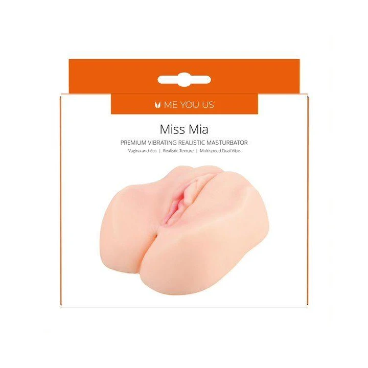 Masturbator wibrujący Miss Mia - cyber skóra, regulacja obrotów, realistyczny design