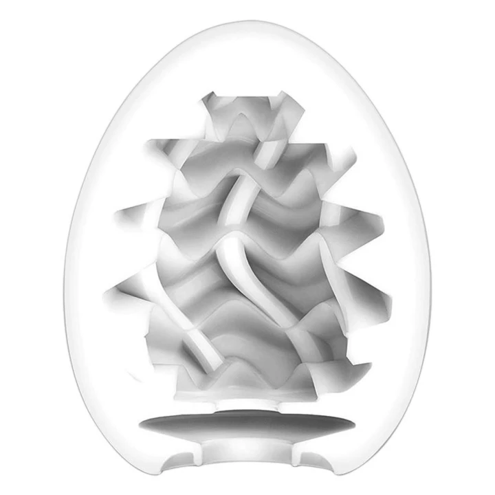 Masturbator jednorazowy Tenga Egg Wavy II - Ultraelastyczny rękaw, długość 7 cm
