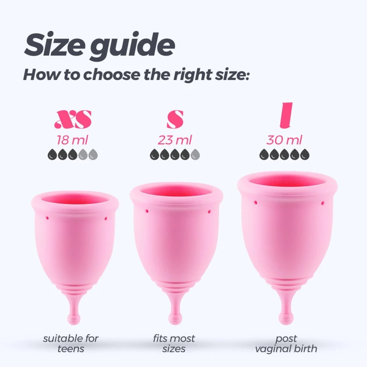 Kubeczek menstruacyjny Minerva XS - silikonowy, 3,8 cm, zielony, z woreczkiem i środkiem czyszczącym