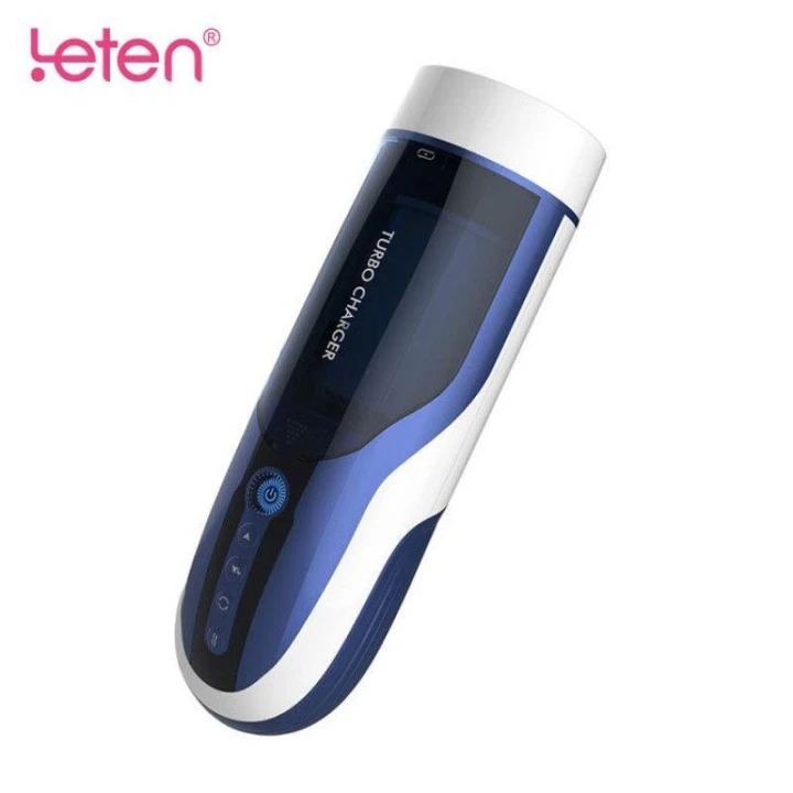 Masturbator automatyczny Leten, rotacyjny, multispeed, silikonowy, niebieski