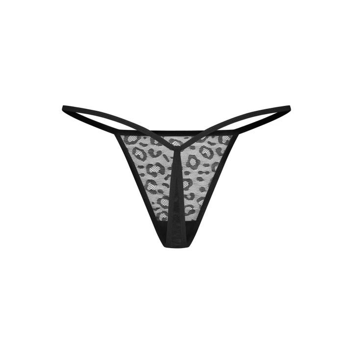 Stringi OBSESSIVE S/M Clara 2-pak, 92% poliester, 8% elastan, koronkowe i printowane