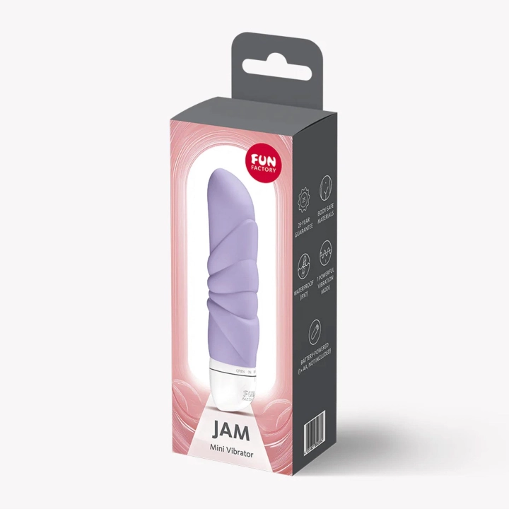 Wibrator łechtaczkowy Jam Lavender – 12 cm, bateryjny, teksturowany