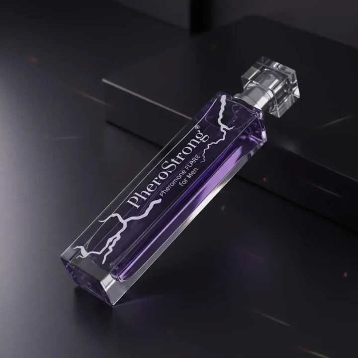 Perfumy męskie z feromonami PheroStrong — Flare, 50 ml, lawenda·oud·sandałowiec