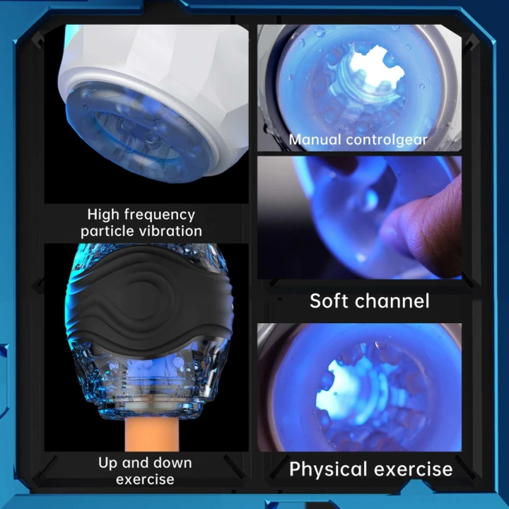 Masturbator męski VIBRATOR 10 trybów wibracji, wodoodporny IPX7, ładowanie magnetyczne