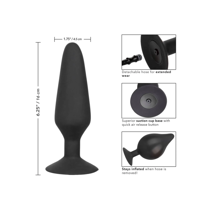 Wtyk analny COLT® XXL z miękkiego silikonu, z odłączanym wężem, 16 cm długości