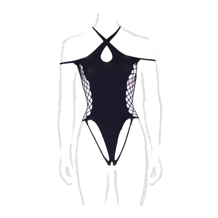 Body LE DESIRE Leda XIII - 92% Nylon, Krzyżowany Dekolt, Off Shoulder.