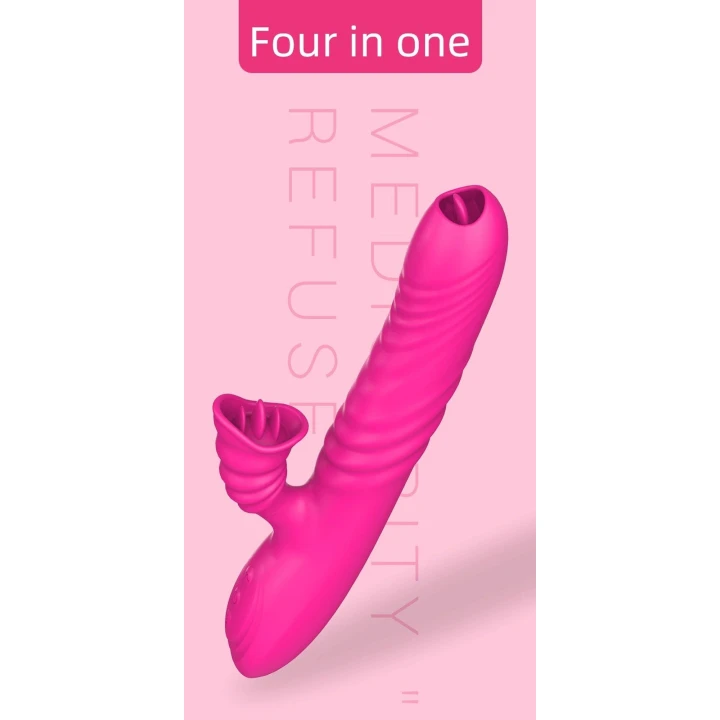 Stymulator łechtaczki Angelia, silikonowy, USB, 20 trybów wibracji, ruch posuwisto-zwrotny