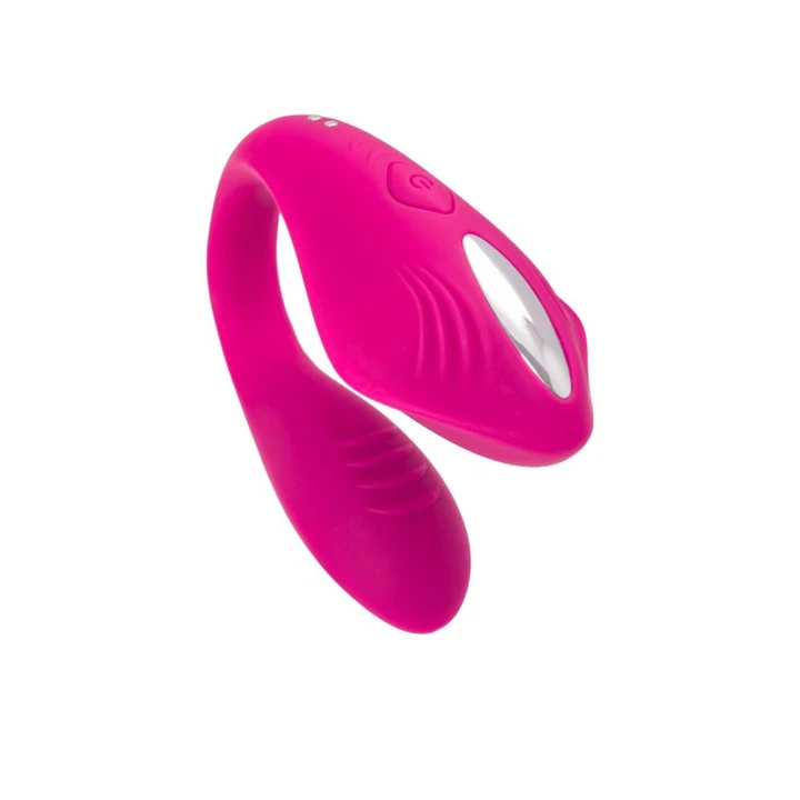 Wibrator dla par A-TOYS Cobrum, silikonowy, elastyczny, 9.6 cm, różowy