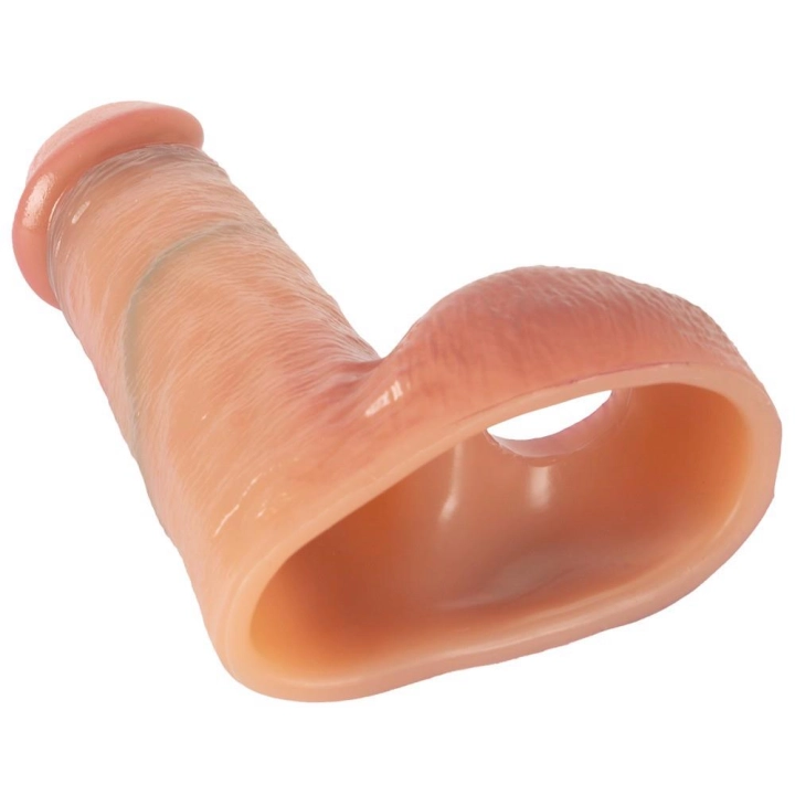 Nakładka na penisa i jądra Realistixxx Intense – silikon, realistyczne żyłki, 16 cm