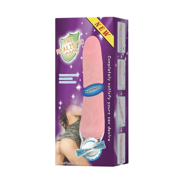 Wibrator realistyczny BAILE, 23 cm długości, regulacja drgań, wodoodporny
