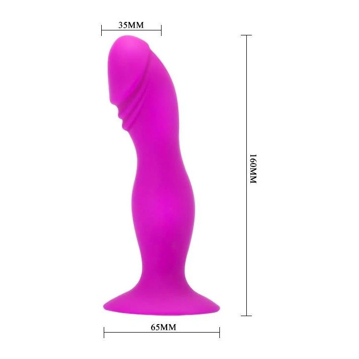 Dildo silikonowy PRETTY LOVE - realistyczny, z przyssawką, wodoodporny 16 cm