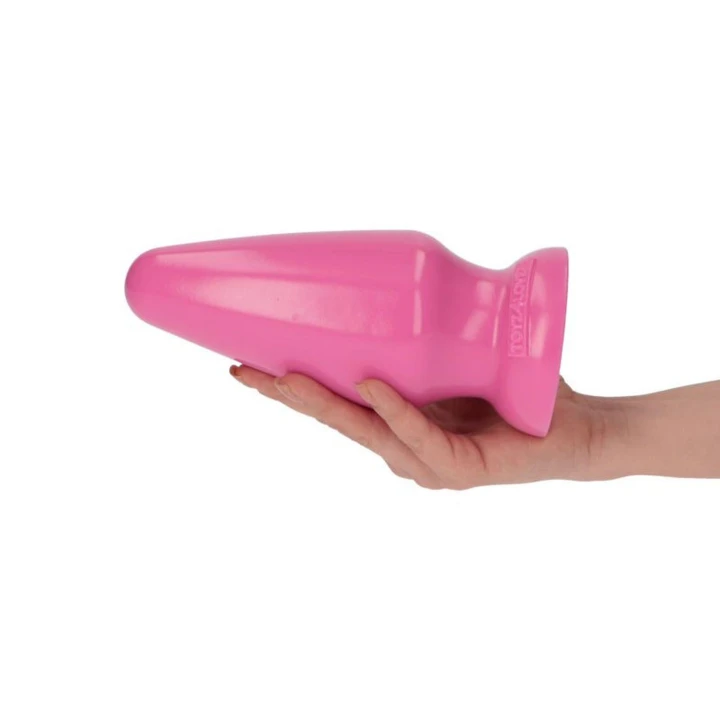 Wtyczka analna włoska 16,5 cm, PVC, różowa, z przyssawką, dla par i indywidualnych użytkowników