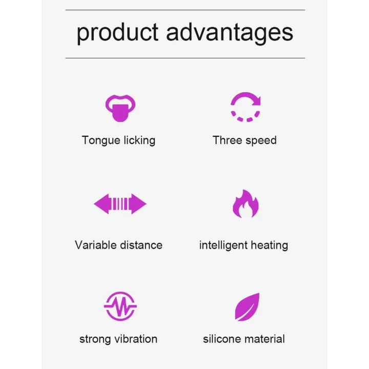 Wibrator - SiliconeTongue, 23cm, 10 funkcji, ogrzewanie, wodoodporny