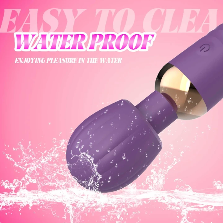 Masażer do ciała Little Fairy Wand Purple 14cm, 10 trybów wibracji, silikon medyczny